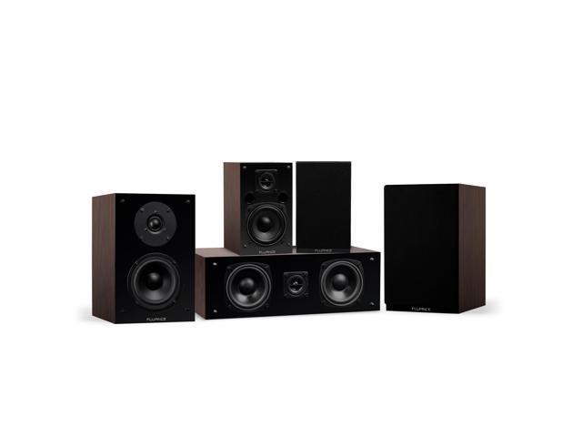 Fluance Elite High Definition Compact Surround Sound Home Theater 5.0 Channel Speaker System including 2-Way Bookshelf, Center Channel and Rear...