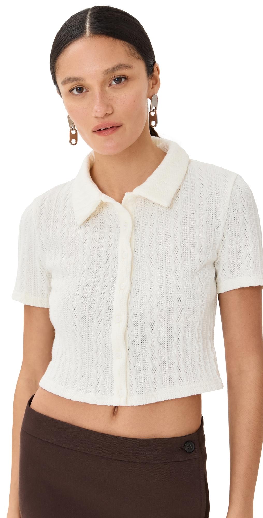 Lioness Wolfgang Short Sleeve Top Ivory