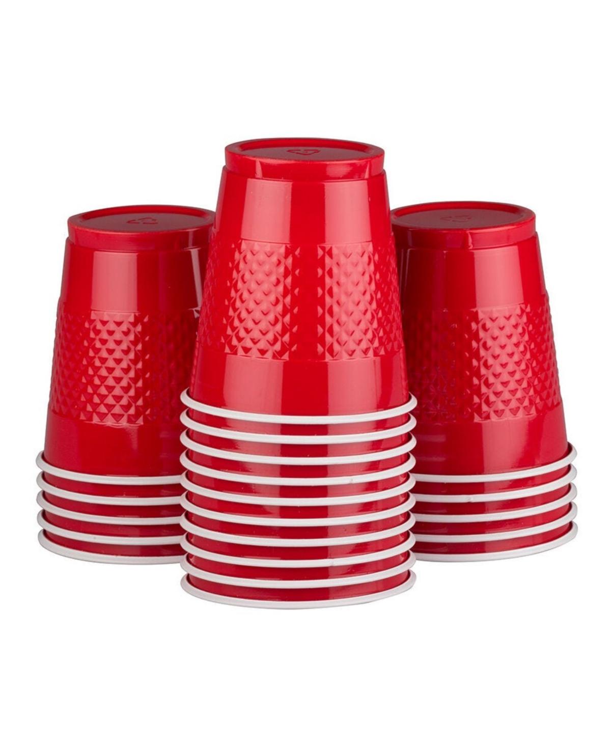 Jam Paper Plastic Party Cups - 12 Ounces - 20 Glasses Per Pack - Red