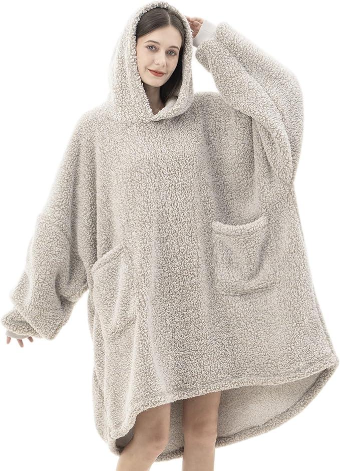 Sherpa Wearable Blanket Hoodie