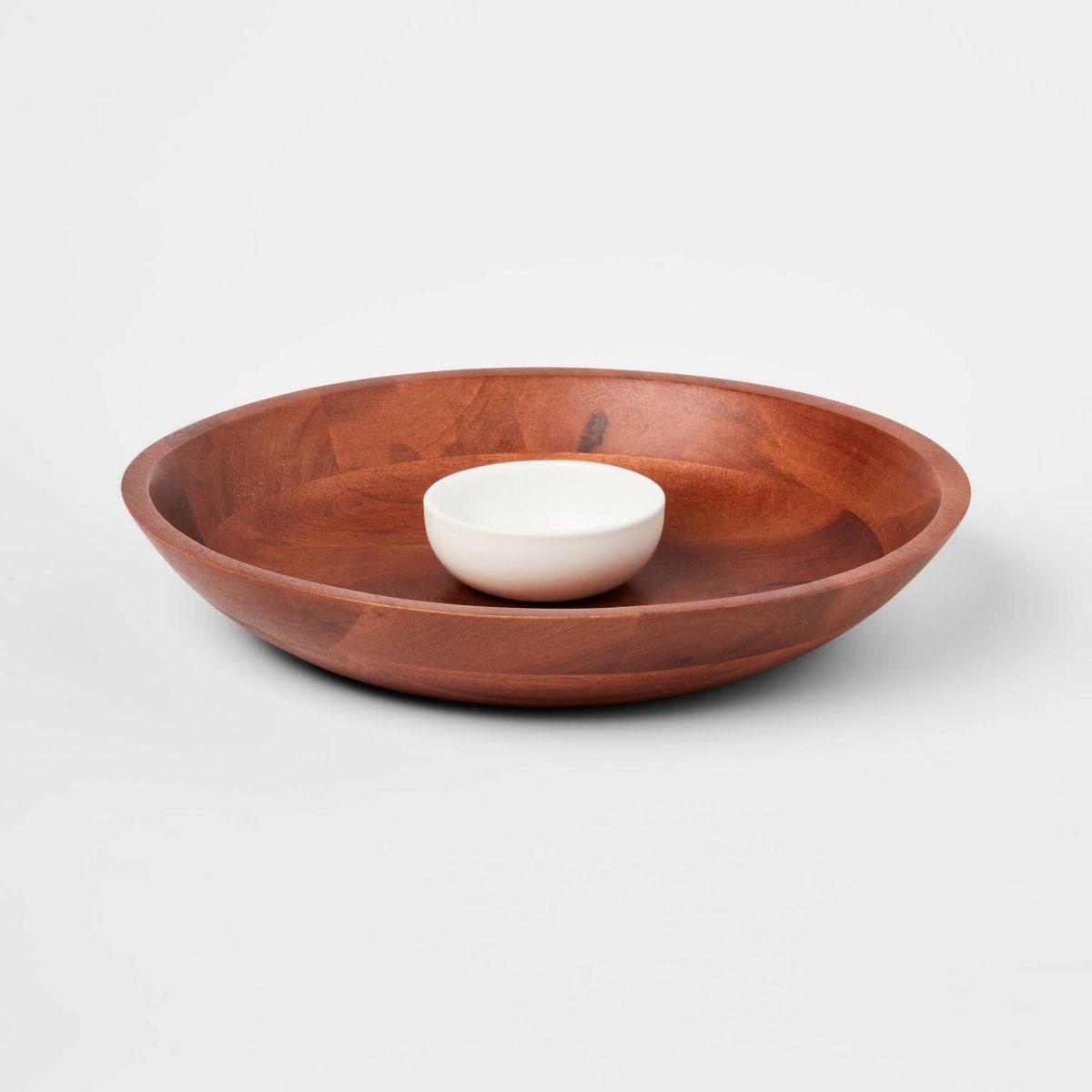 2pc Ceramic Signature Chip and Dip Serving Bowl - Threshold™
