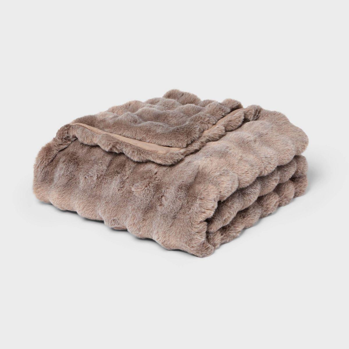 Bubble Fur Blanket - Threshold™