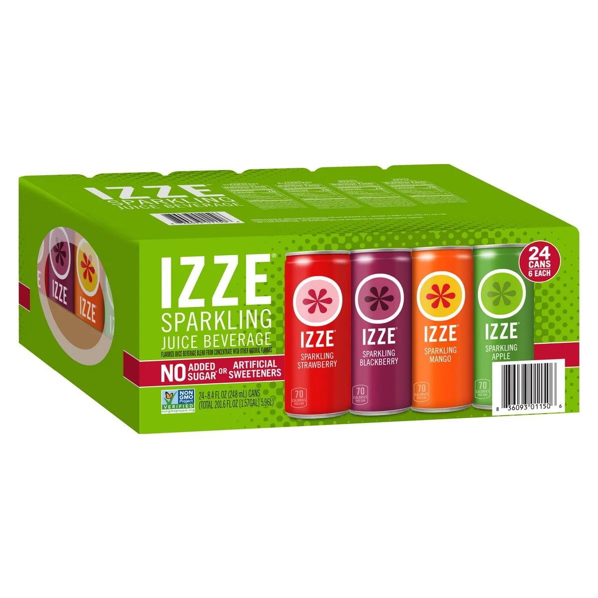 IZZE Sparkling Juice Beverage, Variety Pack, 8.4 Fluid Ounce