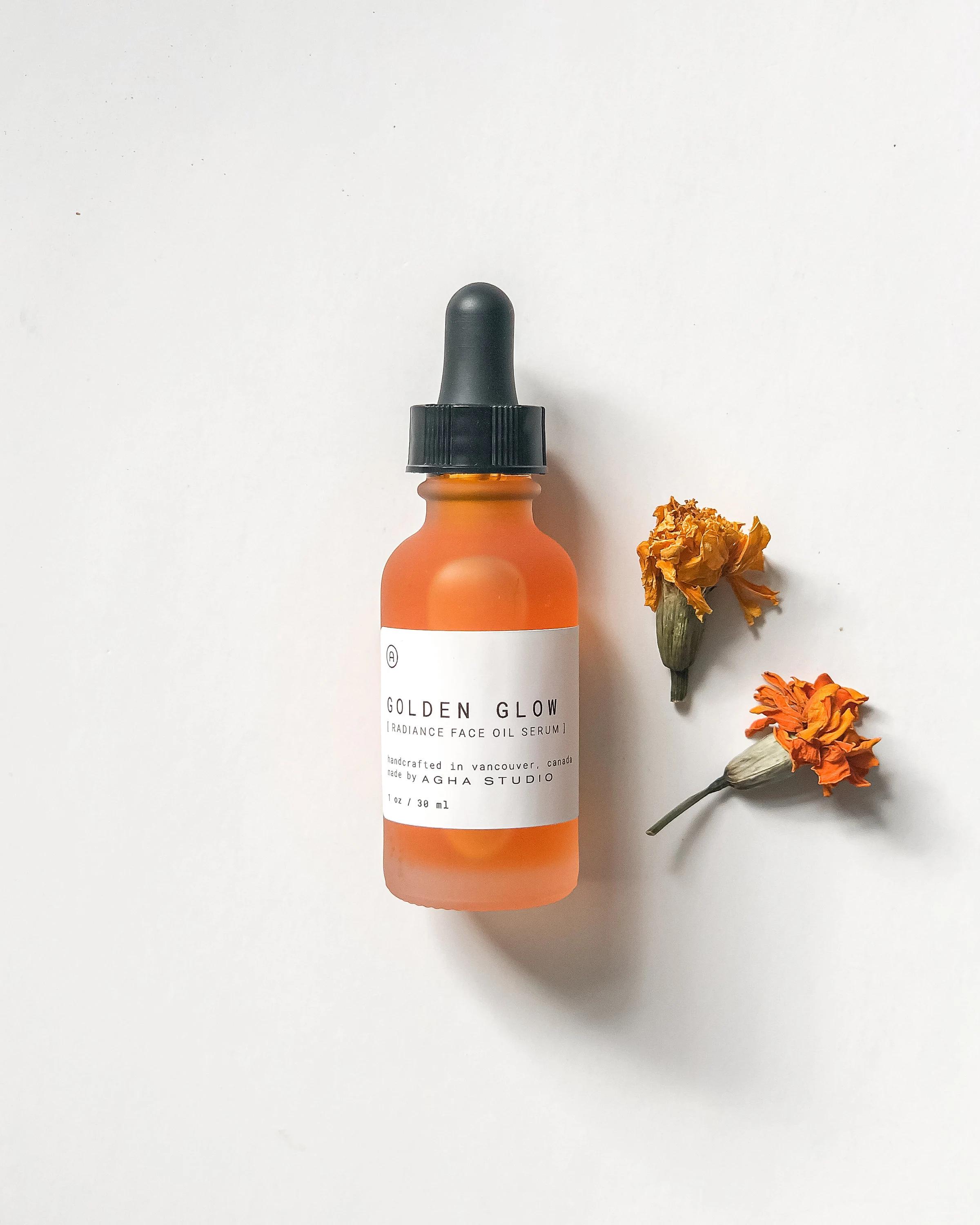 Golden Glow Face Oil | Natural Face Serum, Anti Aging Skincare, Sea Buckthorn Oil, Brightening Serum