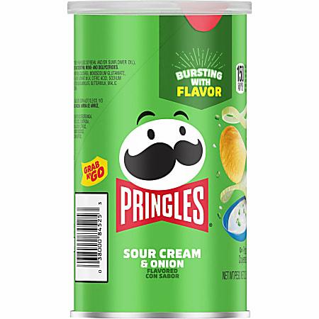 Pringles® Sour Cream & Onion Cans, 2.50 Oz, Carton Of 12 Cans