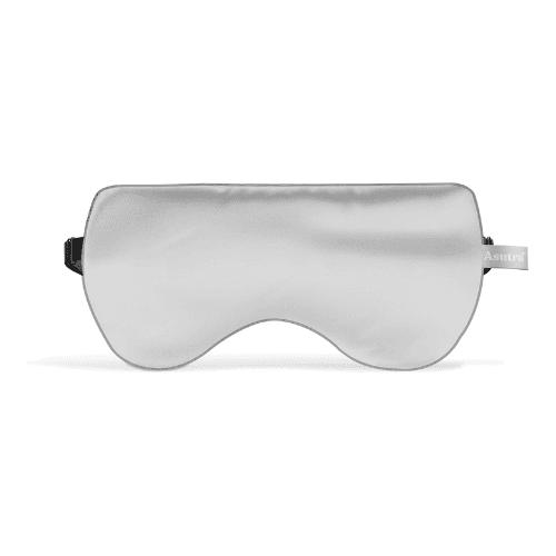 ASUTRA Silk Eye Pillow for Sleep, Silver