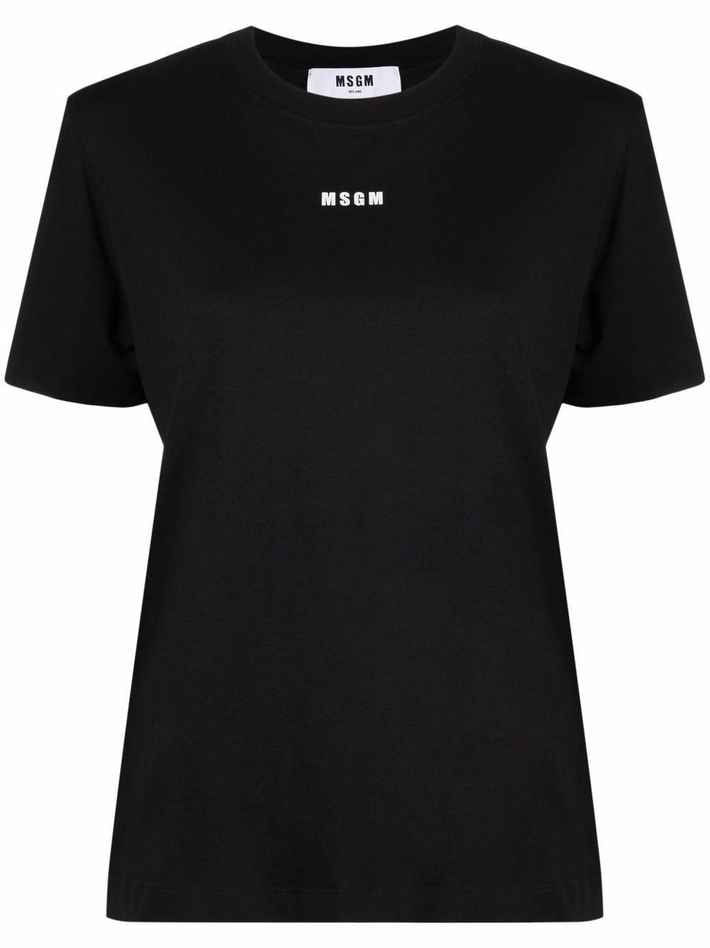 MSGM logo-print short-sleeved T-shirt - Black
