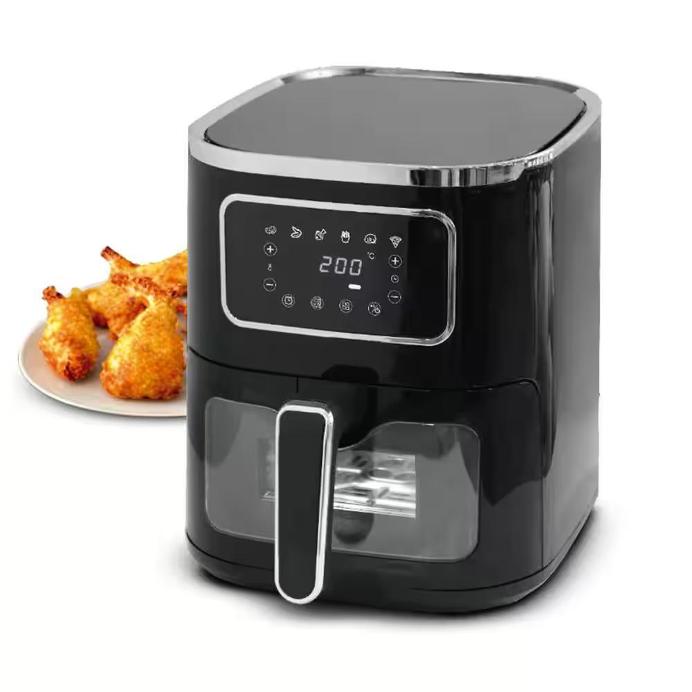 AF501AP 5.3 qt. Black Digital Air Fryer With Non-stick Ceramic Coating