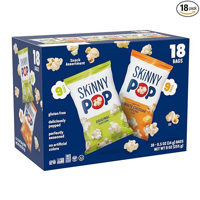 SkinnyPop Popcorn, Original and Dairy Free White Cheddar