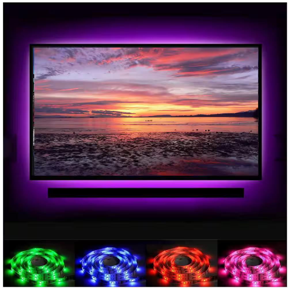 20 ft. Plug-In Smart Remote Controlled Integrated LED Color Changing Strip Light (1-Strip)